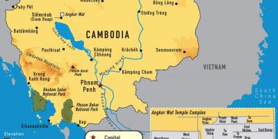 Angkor xəritə Kamboca